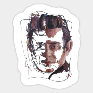 CASH | Original Painting | Rock & Roll | Rock Star | Country Star | Legend | Hero Sticker